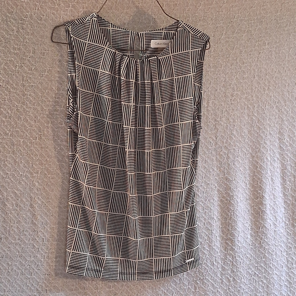 Calvin Klein Dress Shirt XS Black/white